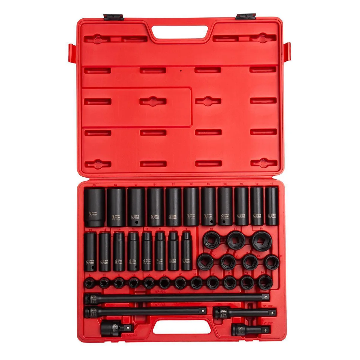 2569 1/2" Drive 43 Piece Metric Master Impact Socket Set
2569 1/2" Drive 43 Piece Metric Master Impact Socket Set