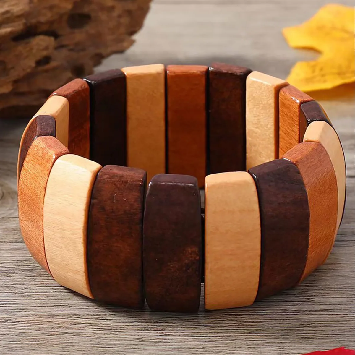 New personalized trend fashion bracelet wooden bracelet light luxury high-end bracelet women
New personalized trend fashion bracelet wooden bracelet light luxury high-end bracelet women