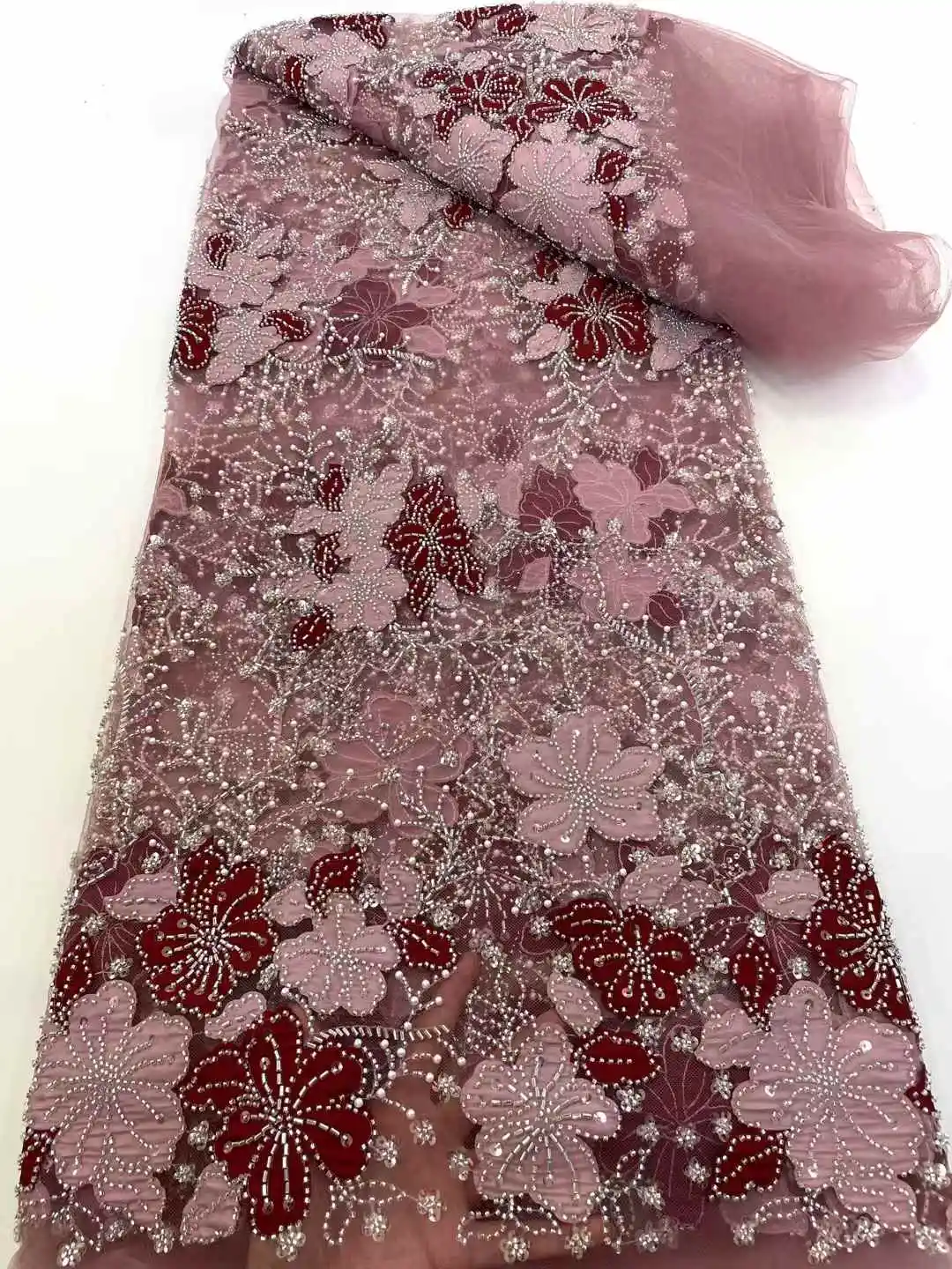 2025 African French Handmade Beaded Lace Fabric Sewing Sequins Embroidery Nigeria Net Lace Fabric for Women Wedding, WS
2025 African French Handmade Beaded Lace Fabric Sewing Sequins Embroidery Nigeria Net Lace Fabric for Women Wedding, WS