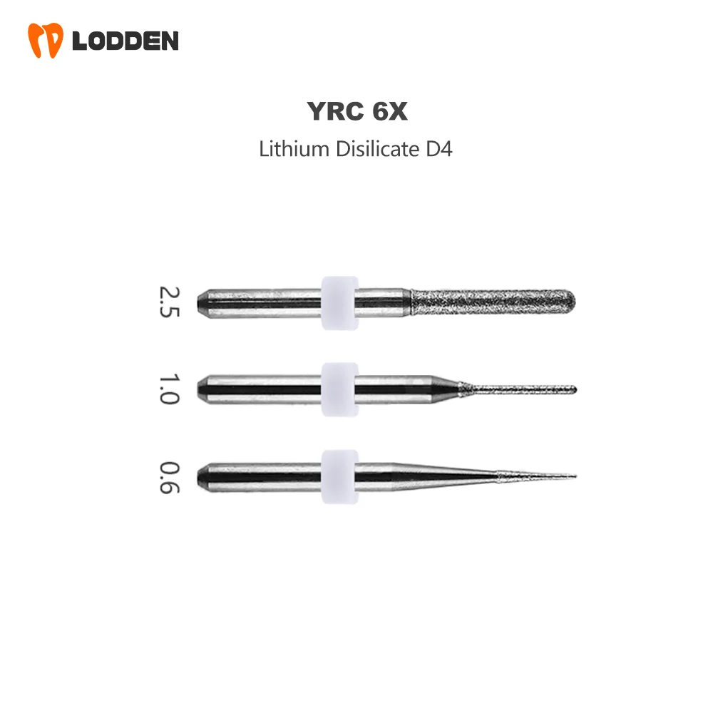 YRC-5X Milling Burs Glass Ceramic Lithium Disilicate D4 Dental Lab Machine Grinding Material Drill Tool Diameter 0.6/1.0/2.5 MM
YRC-5X Milling Burs Glass Ceramic Lithium Disilicate D4 Dental Lab Machine Grinding Material Drill Tool Diameter 0.6/1.0/2.5 MM