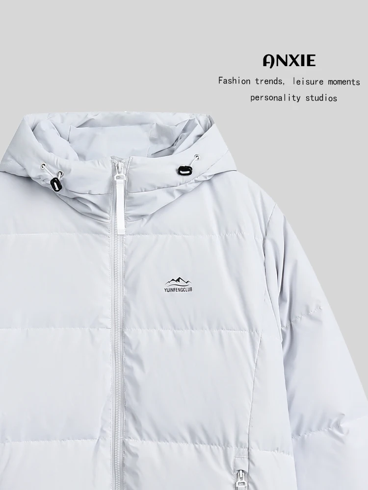 ANXIE Outdoor Hooded down Jaet Youthful Vitali Sle White Du down Filling Loose Fit Winter Coat for Men
ANXIE Outdoor Hooded down Jaet Youthful Vitali Sle White Du down Filling Loose Fit Winter Coat for Men