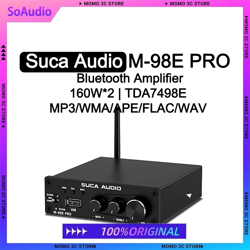 Suca Audio M-98E PRO Bluetooth Antenna Power Amplifier Audio HiFi 2.1 Mini Class D Amp U-Disk Player For Home Passive Speaker
Suca Audio M-98E PRO Bluetooth Antenna Power Amplifier Audio HiFi 2.1 Mini Class D Amp U-Disk Player For Home Passive Speaker