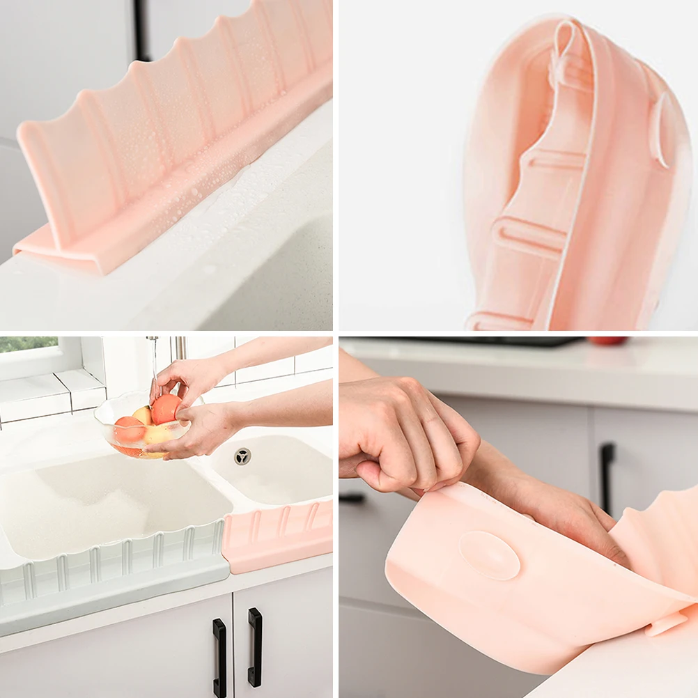 Silicone Kitchen Splash Guard Waterproof Baffle Pink Sucker Basin Sink Anti Splash Bathroom Decor Durability Resilience Elastic
Silicone Kitchen Splash Guard Waterproof Baffle Pink Sucker Basin Sink Anti Splash Bathroom Decor Durability Resilience Elastic