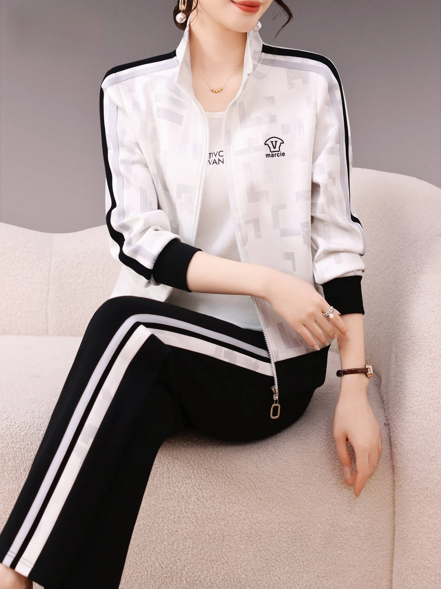 Women's Tee-Piece Sportswear Set Fitn Running Casual Spring Autumn Outfit Slimming Print Long Sve Zipper Closure
Women's Tee-Piece Sportswear Set Fitn Running Casual Spring Autumn Outfit Slimming Print Long Sve Zipper Closure