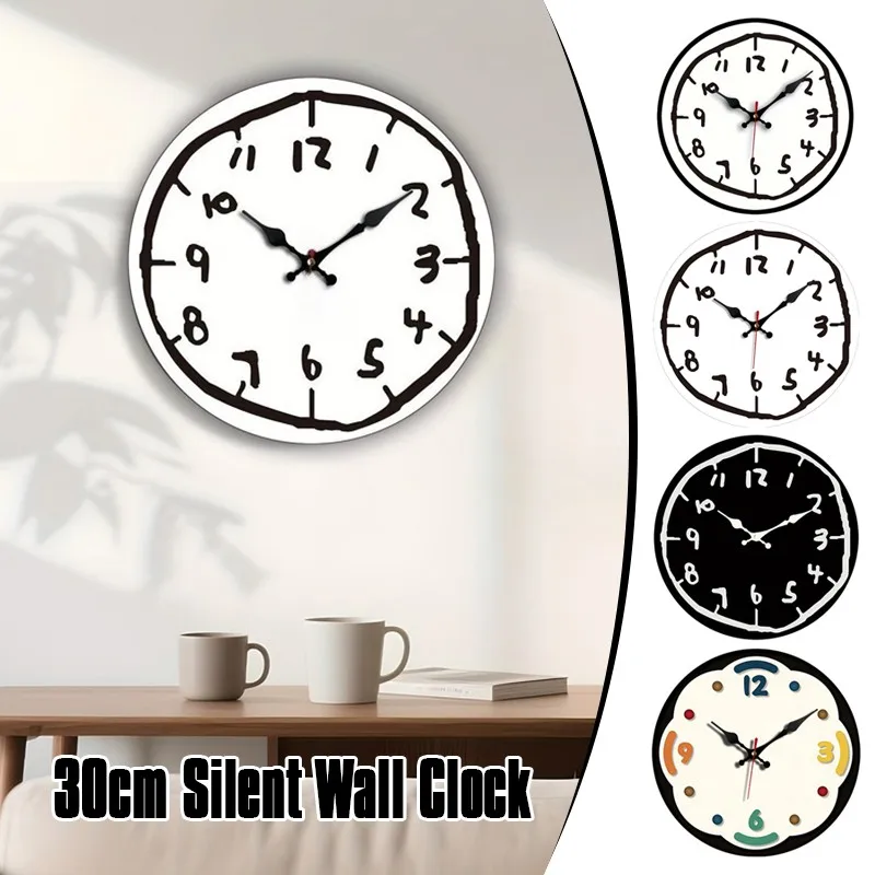 30cm Quartz Round Wall Clock Silent Graffiti Painting Home Office Wall Clock Modern Wooden Round Clock Living Room Decoration
30cm Quartz Round Wall Clock Silent Graffiti Painting Home Office Wall Clock Modern Wooden Round Clock Living Room Decoration