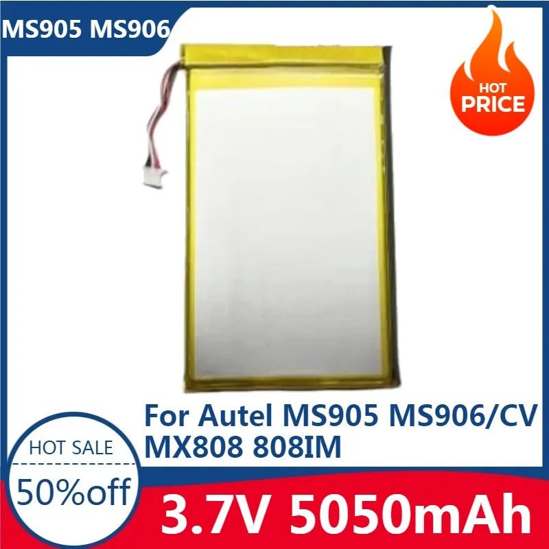 New High quality replaceable Battery for Autel MS905 MS906/CV MX808 808IM DS808 808TS/BT 3.7V 5050mAh Battery
New High quality replaceable Battery for Autel MS905 MS906/CV MX808 808IM DS808 808TS/BT 3.7V 5050mAh Battery
