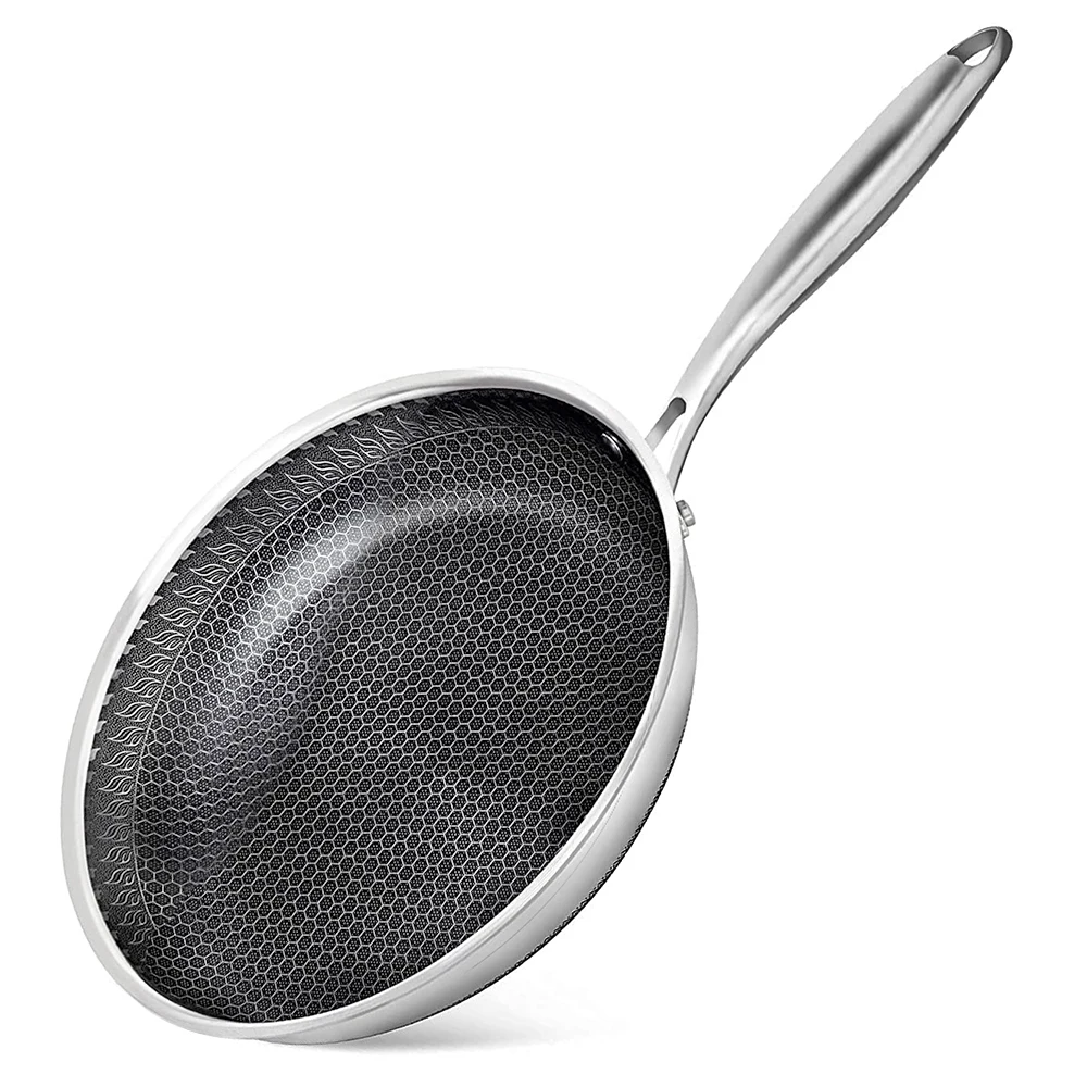Nonstick Frying Pan, Stainless Steel 11Inch Frying Pan, 316 Stainless Steel Pan with Honeycomb Coating
Nonstick Frying Pan, Stainless Steel 11Inch Frying Pan, 316 Stainless Steel Pan with Honeycomb Coating