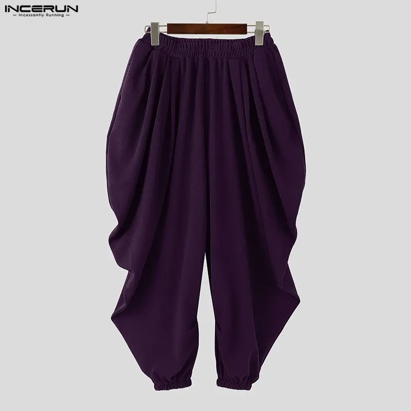 INCERUN Men Pants Solid Color Elastic Waist Joggers Wide Leg Trousers Men Streetwear Baggy Fashion Casual Male Long Pants S-5XL
INCERUN Men Pants Solid Color Elastic Waist Joggers Wide Leg Trousers Men Streetwear Baggy Fashion Casual Male Long Pants S-5XL