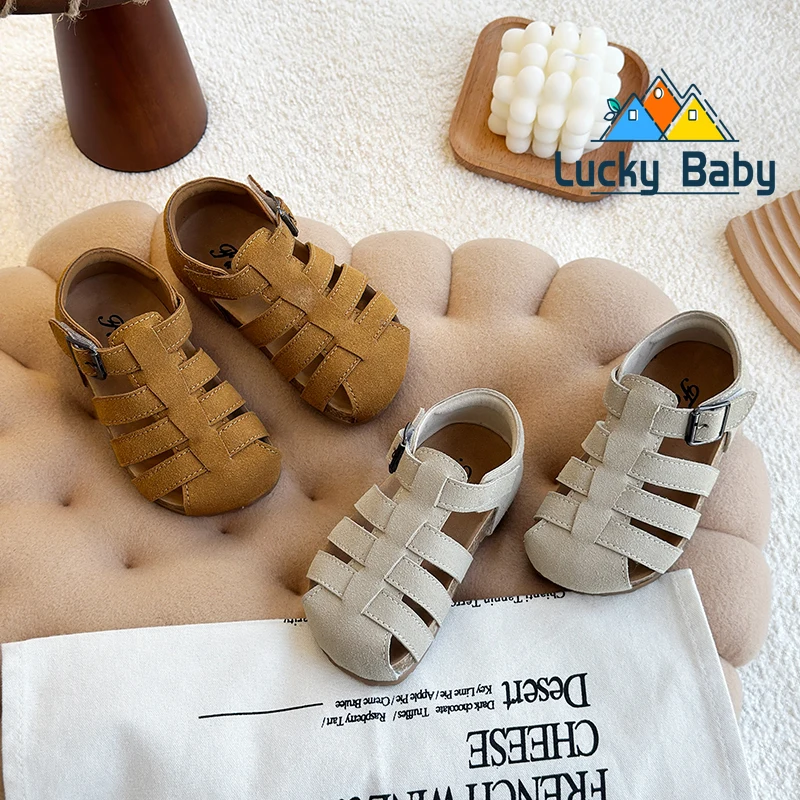 Summer Children Boys Girls Fashion Retro Matte Genuine Leather Hollow Closed Toe Sandals Kids Toddler Soft Sole Sports Sandals
Summer Children Boys Girls Fashion Retro Matte Genuine Leather Hollow Closed Toe Sandals Kids Toddler Soft Sole Sports Sandals