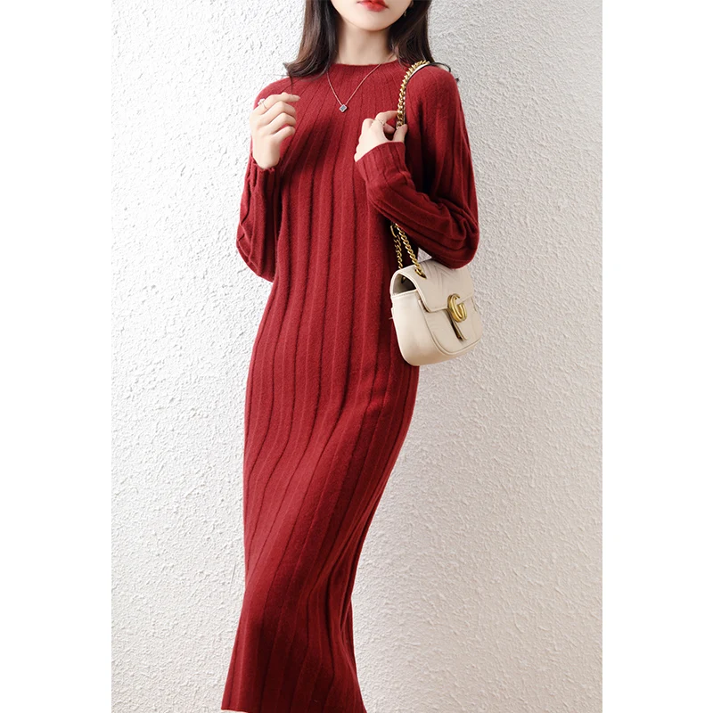 100% Pure Wool Dress Women Autumn Winter New Fashion Pullover Knitwear Full Sleeve Warm Knit Dress Streetwear Dress for Women
100% Pure Wool Dress Women Autumn Winter New Fashion Pullover Knitwear Full Sleeve Warm Knit Dress Streetwear Dress for Women
