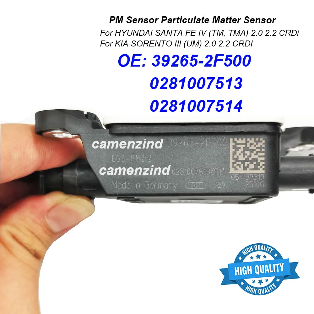 PM Particulate Matter Sensor 39265-2F500 392652F500 0281007513 0281007514 For HYUNDAI SANTA FE IV (TM, TMA) 2.0 2.2 CRDi
PM Particulate Matter Sensor 39265-2F500 392652F500 0281007513 0281007514 For HYUNDAI SANTA FE IV (TM, TMA) 2.0 2.2 CRDi