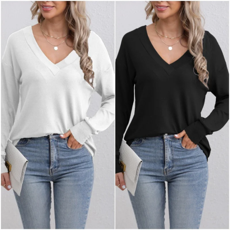 2025 Popular Autumn and Winter New Style Solid Color Deep Stylish Simple and Versatile Long Sleeve Top Women's Clothing
2025 Popular Autumn and Winter New Style Solid Color Deep Stylish Simple and Versatile Long Sleeve Top Women's Clothing