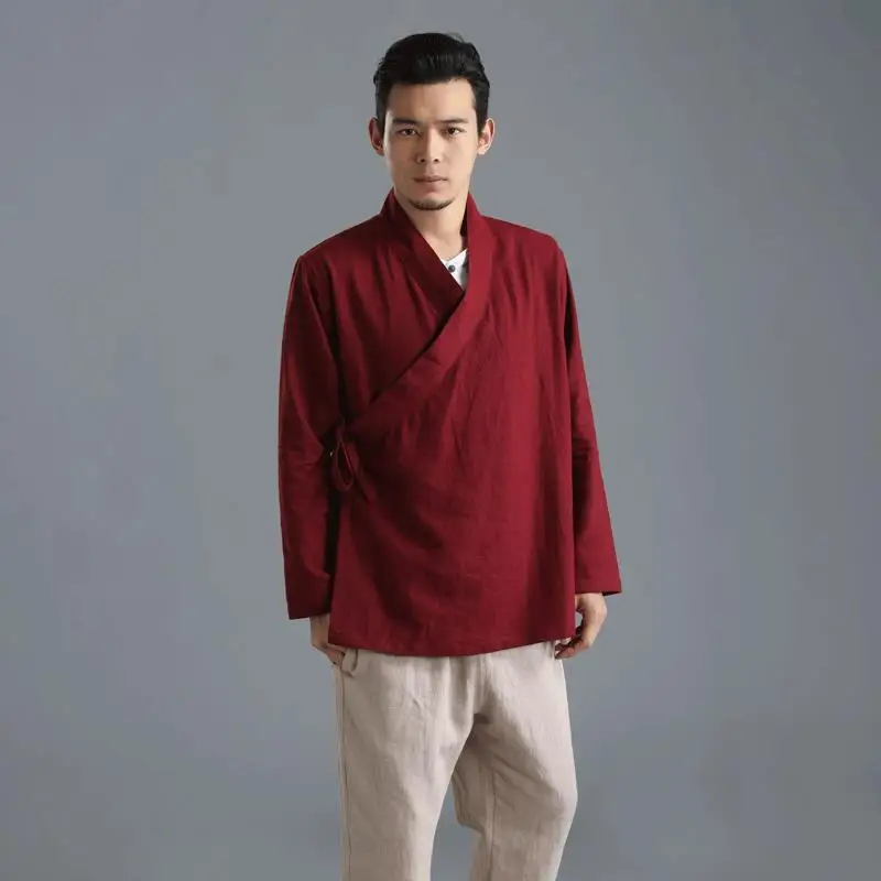 Fashion New Ramie Men's Top Solid Color Long Sleeve Ethnic Style Diagonal Chinese Style
Fashion New Ramie Men's Top Solid Color Long Sleeve Ethnic Style Diagonal Chinese Style