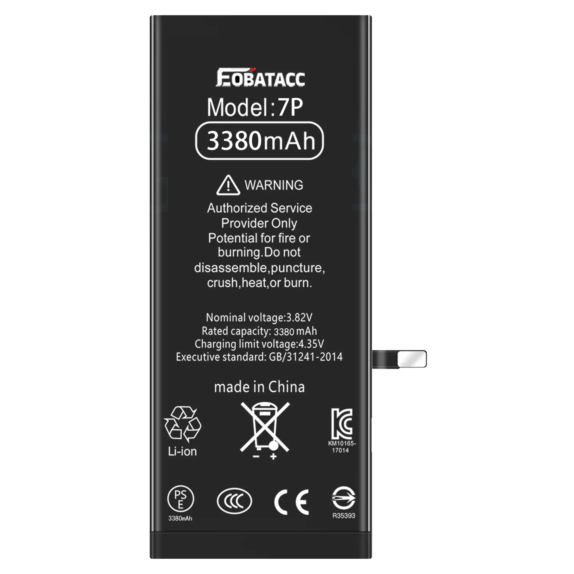 2025 лет EOBATACC Высокое качество 100% новый аккумулятор для телефона APPle 7P 3380 мАч + инструменты
2025 лет EOBATACC Высокое качество 100% новый аккумулятор для телефона APPle 7P 3380 мАч + инструменты