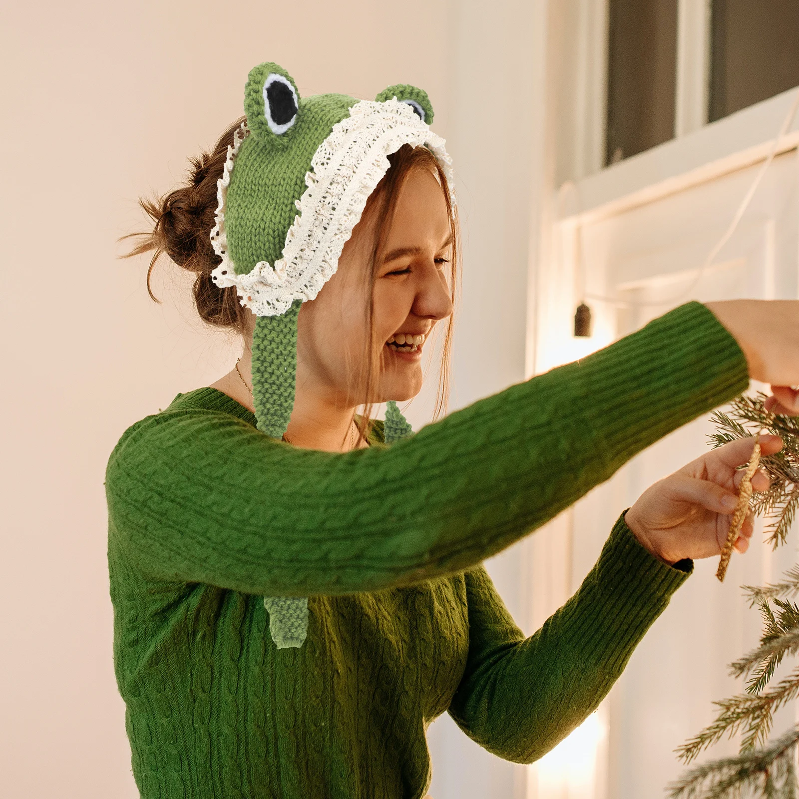 Frog Knitted Hat Warm Ear Muff Cartoon Designed Earmuff Lovely Cuff Style Winter Outdoor Fashionable Versatile Comfortable High
Frog Knitted Hat Warm Ear Muff Cartoon Designed Earmuff Lovely Cuff Style Winter Outdoor Fashionable Versatile Comfortable High