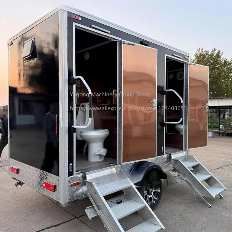 Portable Restroom Trailer with Sink Shower Luxury Mobile Bathroom for Weddings, Events Outdoor Activities Commercial
Portable Restroom Trailer with Sink Shower Luxury Mobile Bathroom for Weddings, Events Outdoor Activities Commercial