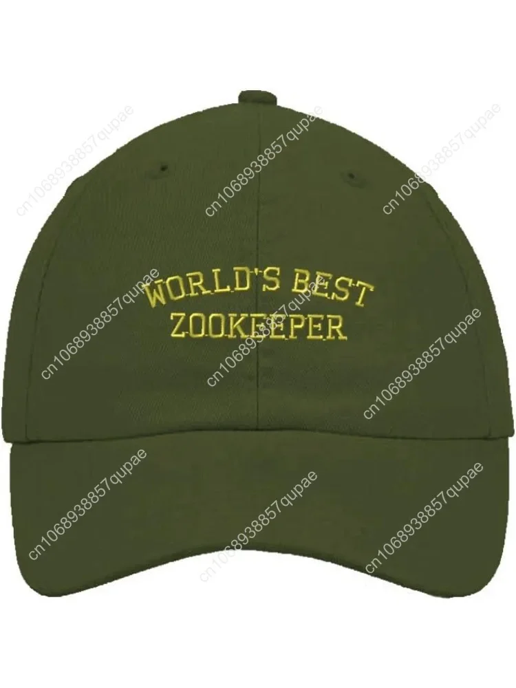 Custom Soft Baseball Cap Worlds Best Zookeeper Embroidery Twill Cotton Dad Hats For Men & Women Buckle Closure Olive Green Desig
Custom Soft Baseball Cap Worlds Best Zookeeper Embroidery Twill Cotton Dad Hats For Men & Women Buckle Closure Olive Green Desig