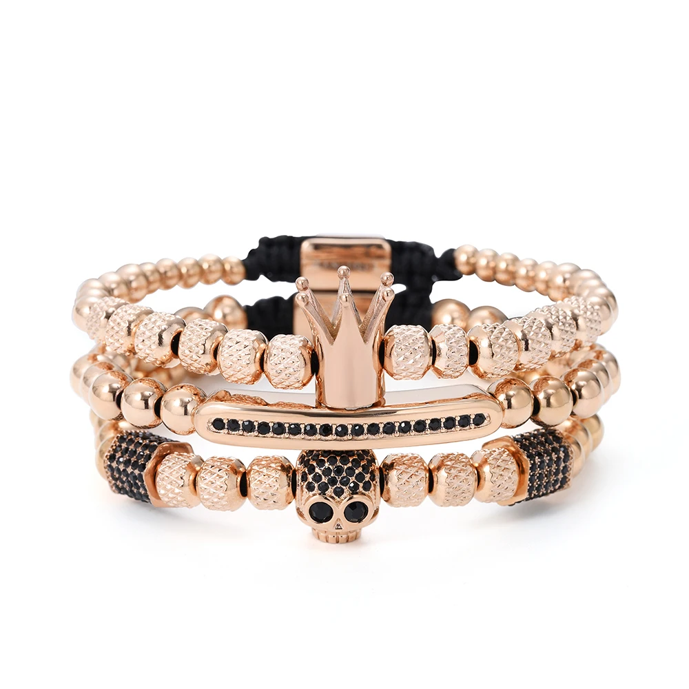 Luxury King Crown CZ Skull Charm Bracelet Men Fashion Osseus Stainless Steel Adjustable Bange Pulseiras Jewelry
Luxury King Crown CZ Skull Charm Bracelet Men Fashion Osseus Stainless Steel Adjustable Bange Pulseiras Jewelry