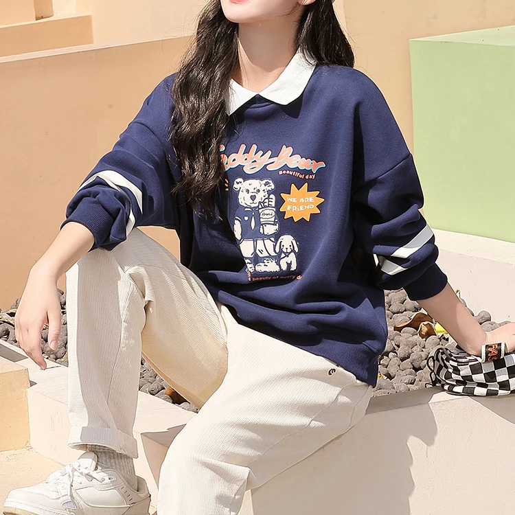 Autumn Winter New Style Fleece Lined Thickened Sweatshirt for Girls High School Students Sweet Style Cotton Inner
Autumn Winter New Style Fleece Lined Thickened Sweatshirt for Girls High School Students Sweet Style Cotton Inner