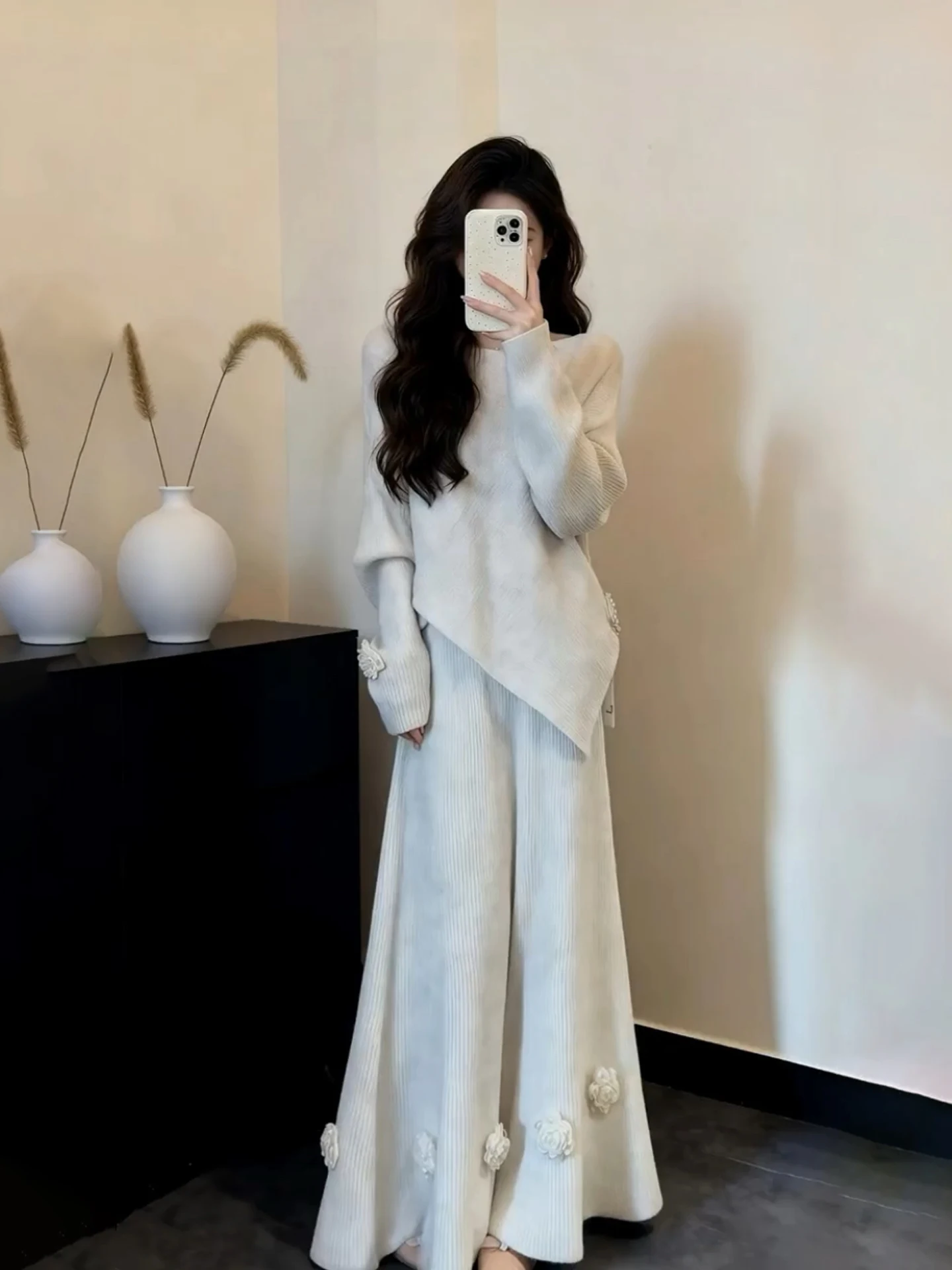 Winter Floral Knitted Sweater And Skirt Set plus Size Women's Faion High Waist Asymmetrical Design Warm And Sli Two-Pie...
Winter Floral Knitted Sweater And Skirt Set plus Size Women's Faion High Waist Asymmetrical Design Warm And Sli Two-Pie...