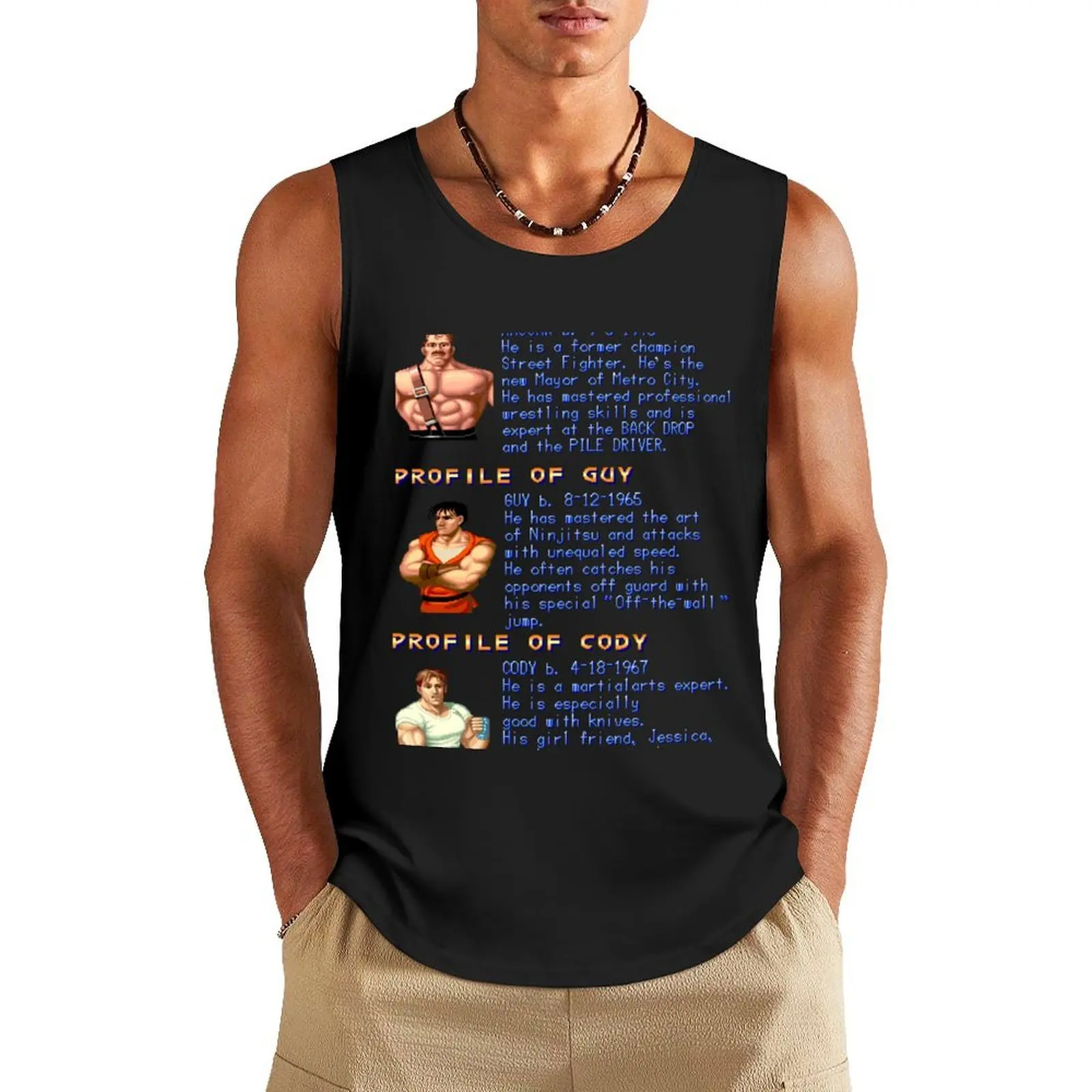 Final Fight Profiles Tank Top bodybuilding men sleeveless vests Fitness men clothing
Final Fight Profiles Tank Top bodybuilding men sleeveless vests Fitness men clothing