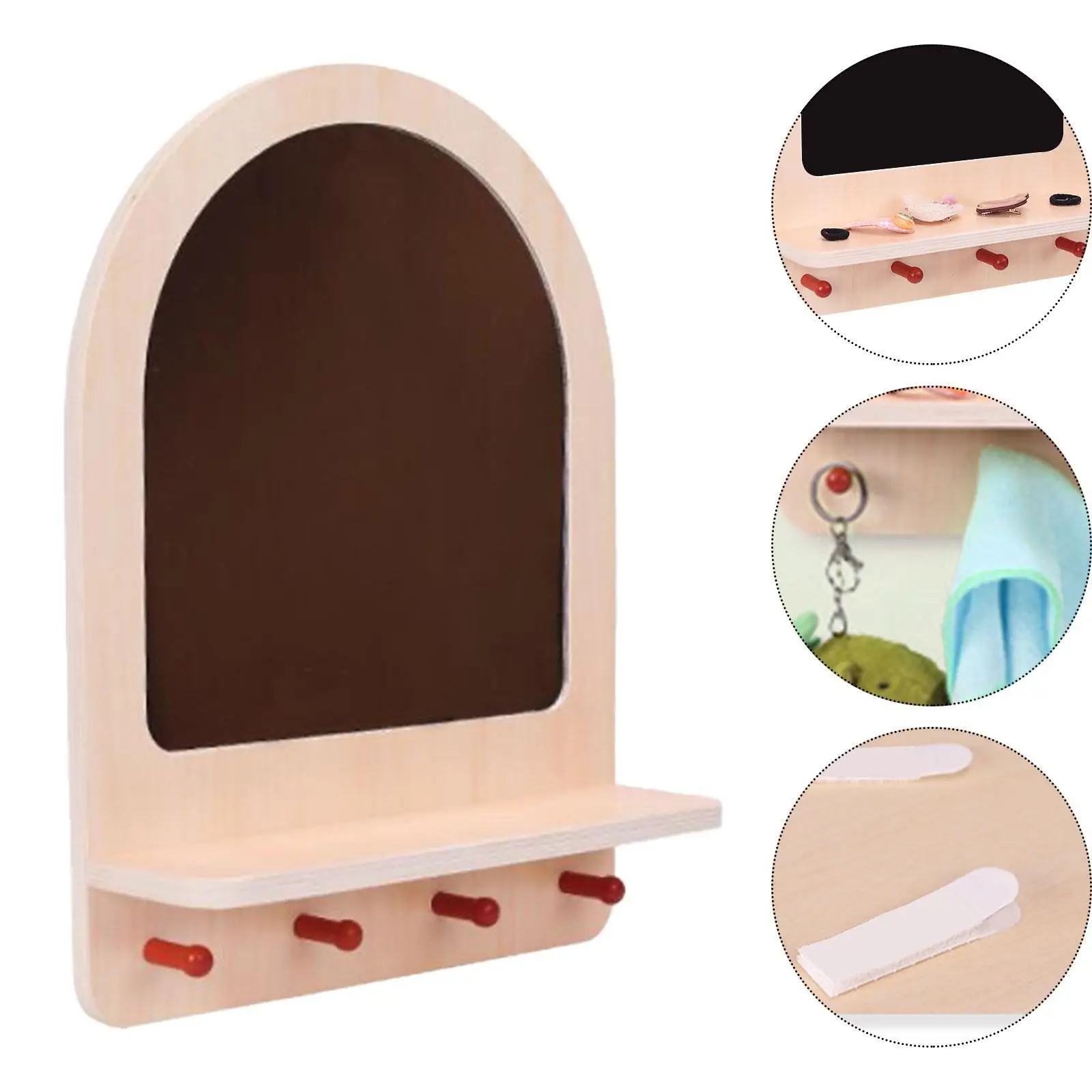 Wooden Acrylic Wall Mirror,Hanging,Unbreakable with Hooks and Shelf Wall Mount Entryway Mirror for Nursery Living Room
Wooden Acrylic Wall Mirror,Hanging,Unbreakable with Hooks and Shelf Wall Mount Entryway Mirror for Nursery Living Room