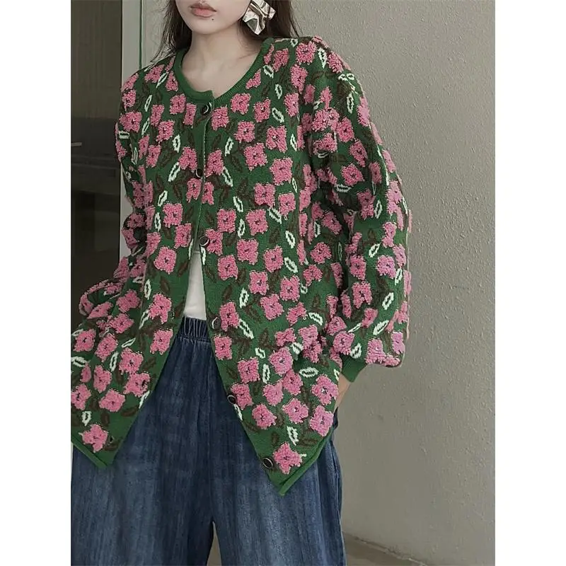 Dimanaf Winter Sweaters Jacket Plus Size Autumn Women Floral Knitting Fashion Oversize Casual Style Loose Green Cardigan Sweater
Dimanaf Winter Sweaters Jacket Plus Size Autumn Women Floral Knitting Fashion Oversize Casual Style Loose Green Cardigan Sweater