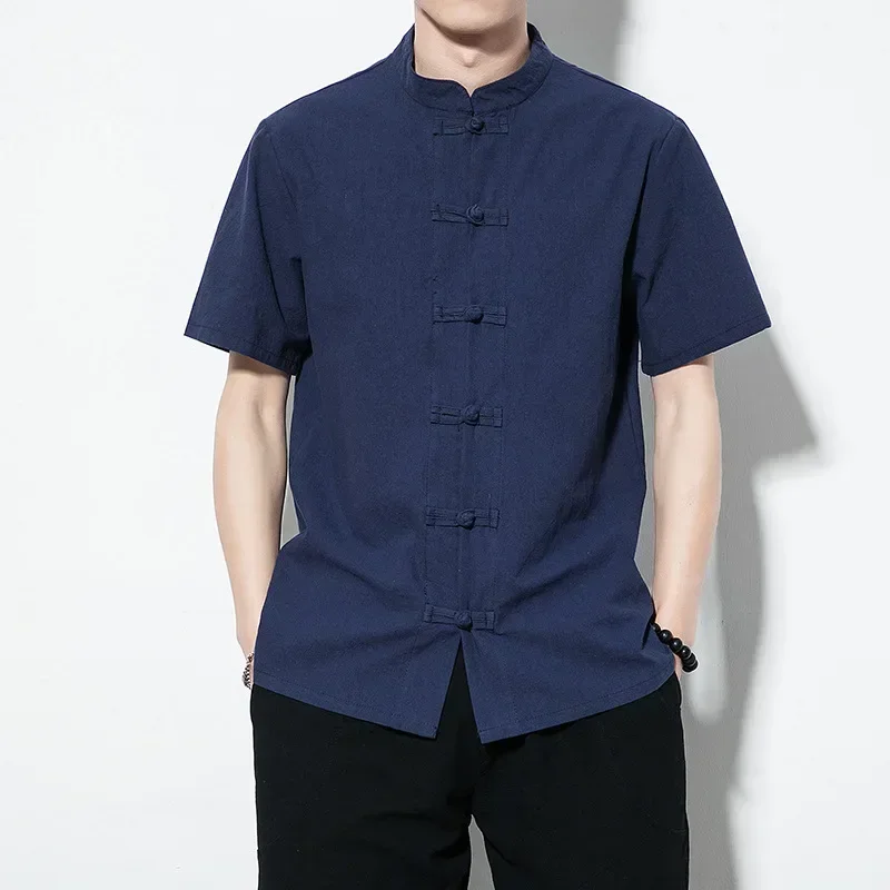 Summer Linen Short-sleeved Shirt for Men, Retro Chinese Knot Buttons, Large Size Tang Suit, Hanfu, Cotton and Linen Shirt M-5XL
Summer Linen Short-sleeved Shirt for Men, Retro Chinese Knot Buttons, Large Size Tang Suit, Hanfu, Cotton and Linen Shirt M-5XL