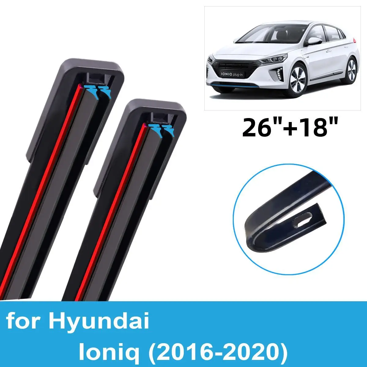 2PCS Car Wiper Blades for 2016-2020 Hyundai Ioniq Front Windscreen Windshield Double Rubber Car Accessories 2017 2018 2019 2020
2PCS Car Wiper Blades for 2016-2020 Hyundai Ioniq Front Windscreen Windshield Double Rubber Car Accessories 2017 2018 2019 2020