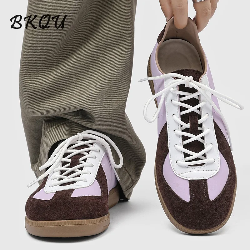 BKQU American Retro Flat German Training Shoes for Men and Women 2025 Summer Versatile Color-matched Casual Shoes for Couples
BKQU American Retro Flat German Training Shoes for Men and Women 2025 Summer Versatile Color-matched Casual Shoes for Couples