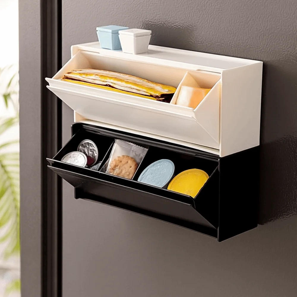 Plastic Magnetic Refrigerator Storage Box Punch Free Removable Magnetic Storage Shelf Wall Mounted Large Capacity
Plastic Magnetic Refrigerator Storage Box Punch Free Removable Magnetic Storage Shelf Wall Mounted Large Capacity