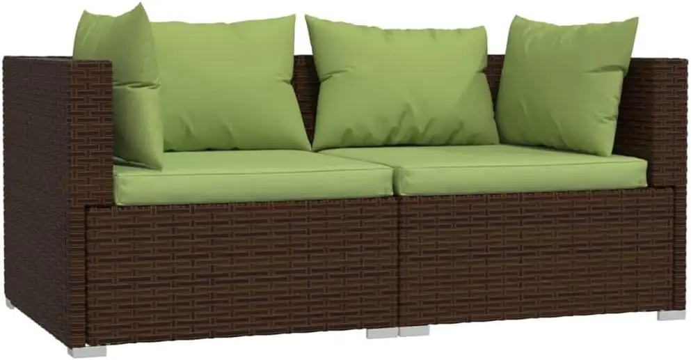 2-Seater Outdoor Modular Sofa, Synthetic Poly Rattan Garden Loveseat with Cushions, Water-Resistant Patio Furniture for Backyard
2-Seater Outdoor Modular Sofa, Synthetic Poly Rattan Garden Loveseat with Cushions, Water-Resistant Patio Furniture for Backyard