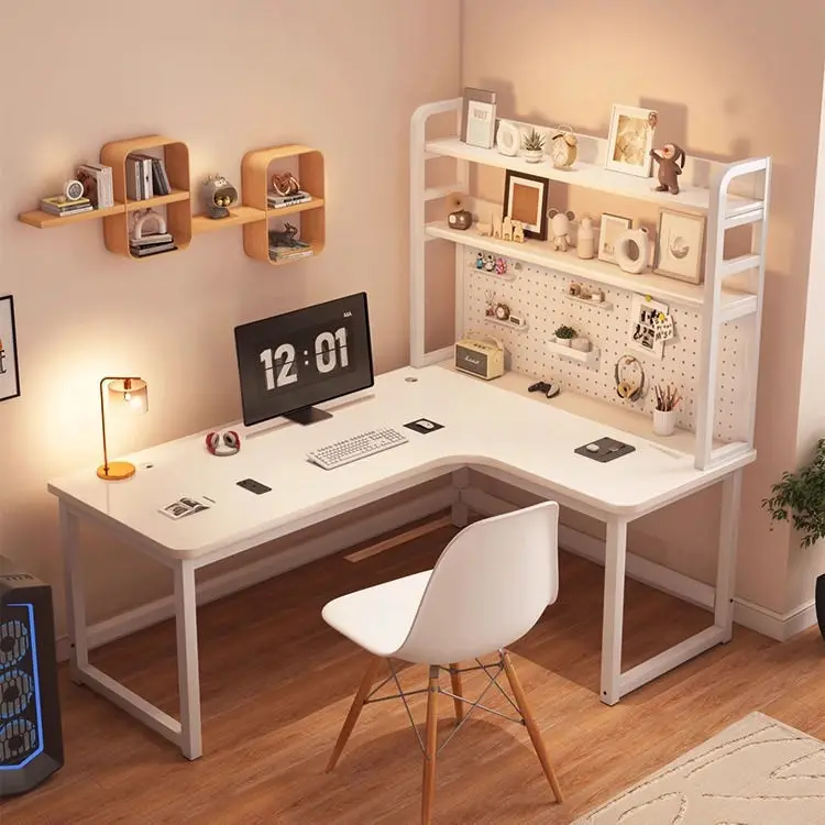 White Corner Computer Home Bedroom Study Table Hole Board Shelf Corner Table
White Corner Computer Home Bedroom Study Table Hole Board Shelf Corner Table
