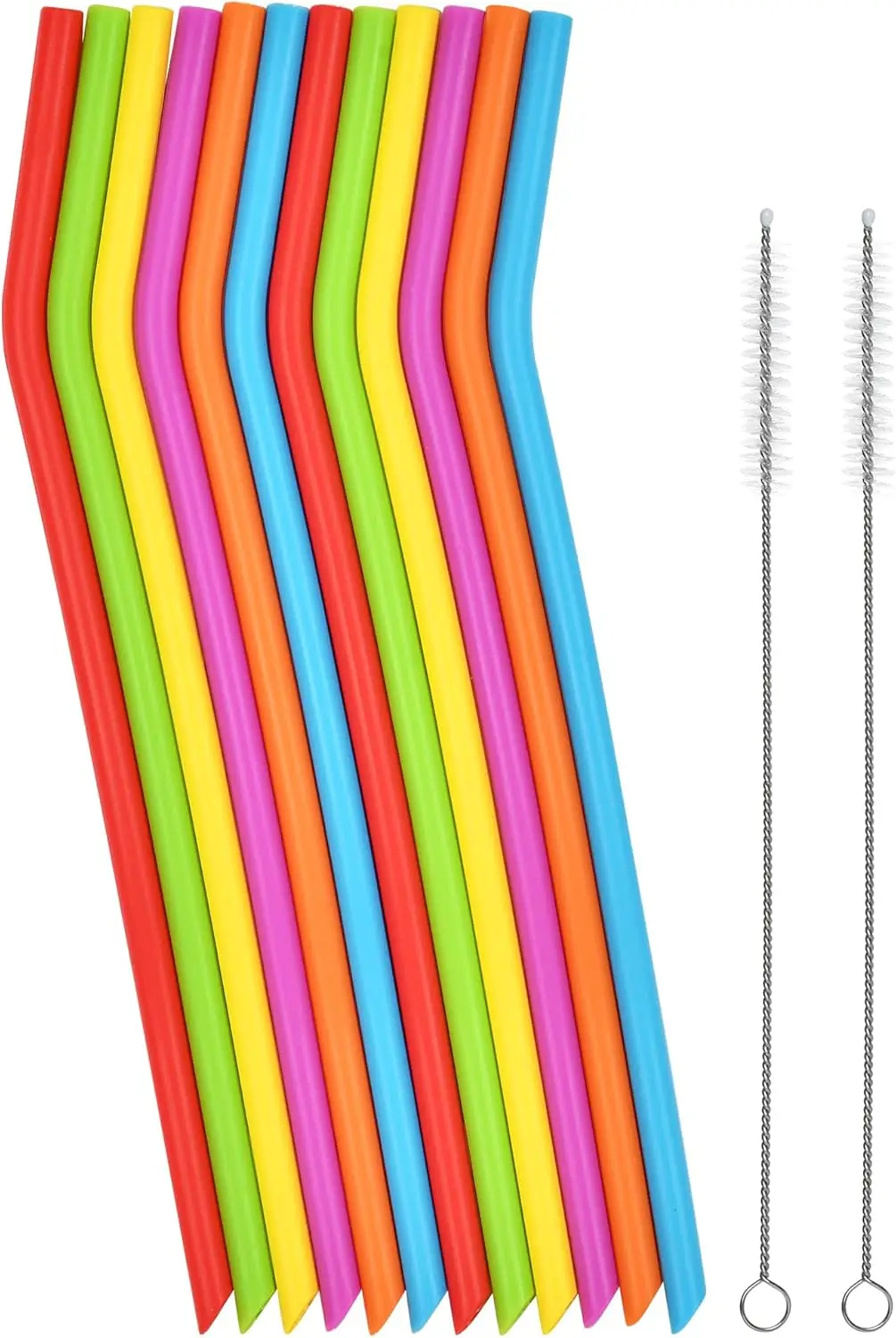 12 Reusable Silicone Straws with 2 Brushes, Flexible BPA-Free for Tumblers, No Taste
12 Reusable Silicone Straws with 2 Brushes, Flexible BPA-Free for Tumblers, No Taste