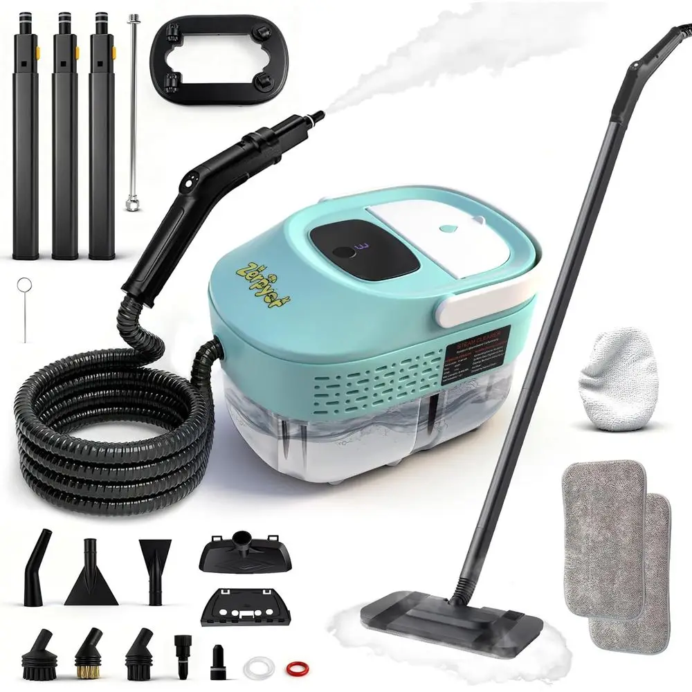 Steam Mop, 19 in 1 Detachable Steam Cleaner, 54OZ Tank, 10S Heat-up, Prurized Deep Cleaning Steamer, 3-Level Temp & 221° or lo,
Steam Mop, 19 in 1 Detachable Steam Cleaner, 54OZ Tank, 10S Heat-up, Prurized Deep Cleaning Steamer, 3-Level Temp & 221° or lo,