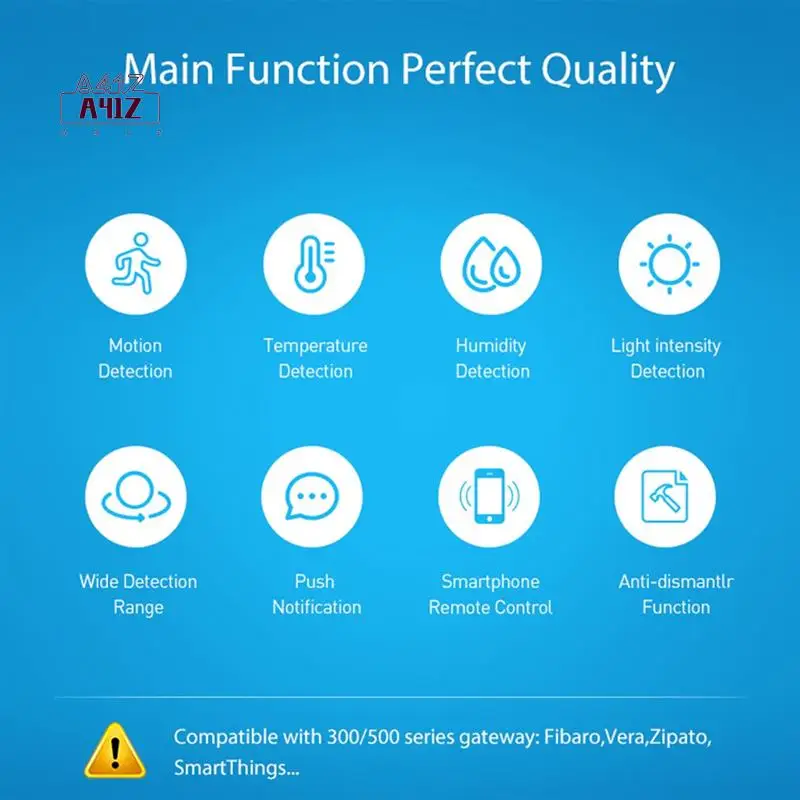 A41Z-Z Wave Plus 700Series PIR Motion с датчиком температуры и влажности, работающим с Smartthing, Vera
A41Z-Z Wave Plus 700Series PIR Motion с датчиком температуры и влажности, работающим с Smartthing, Vera