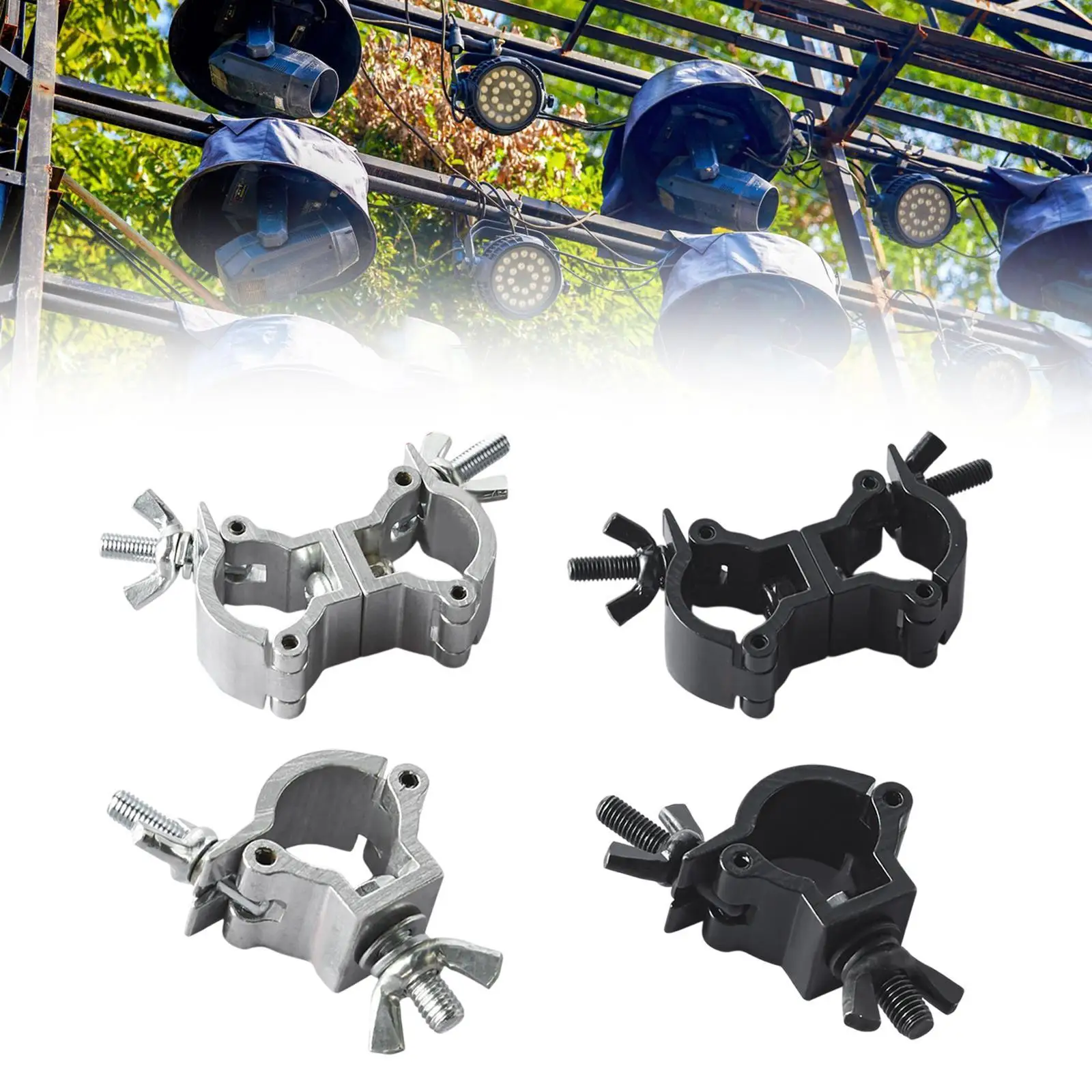 Stage Light Clamp Heavy Duty 33 Pounds Capacity for Bar for DJ Lighting Lightweight Stage Accessories DJ Light Clamp Aluminum
Stage Light Clamp Heavy Duty 33 Pounds Capacity for Bar for DJ Lighting Lightweight Stage Accessories DJ Light Clamp Aluminum