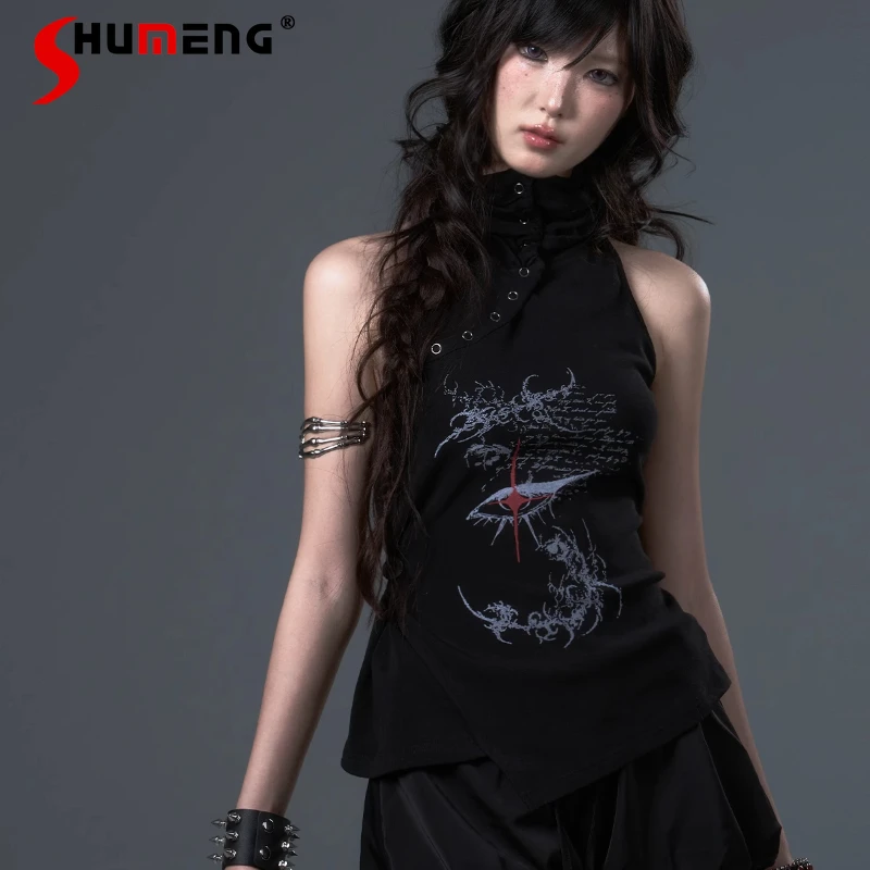 American Style Dark Punk Soft Girl Print Top Stretch Slim Fit Multi-wear Law Turtleneck Knitted Sleeveless Vest T-shirt Pullover
American Style Dark Punk Soft Girl Print Top Stretch Slim Fit Multi-wear Law Turtleneck Knitted Sleeveless Vest T-shirt Pullover