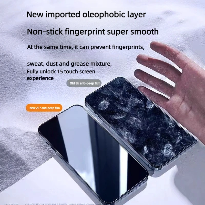 Suitable for iPhone 16 Promax 28 ° anti peeping tempered film, suitable for Apple 16 phones anti peeping 15/14 protective film
Suitable for iPhone 16 Promax 28 ° anti peeping tempered film, suitable for Apple 16 phones anti peeping 15/14 protective film