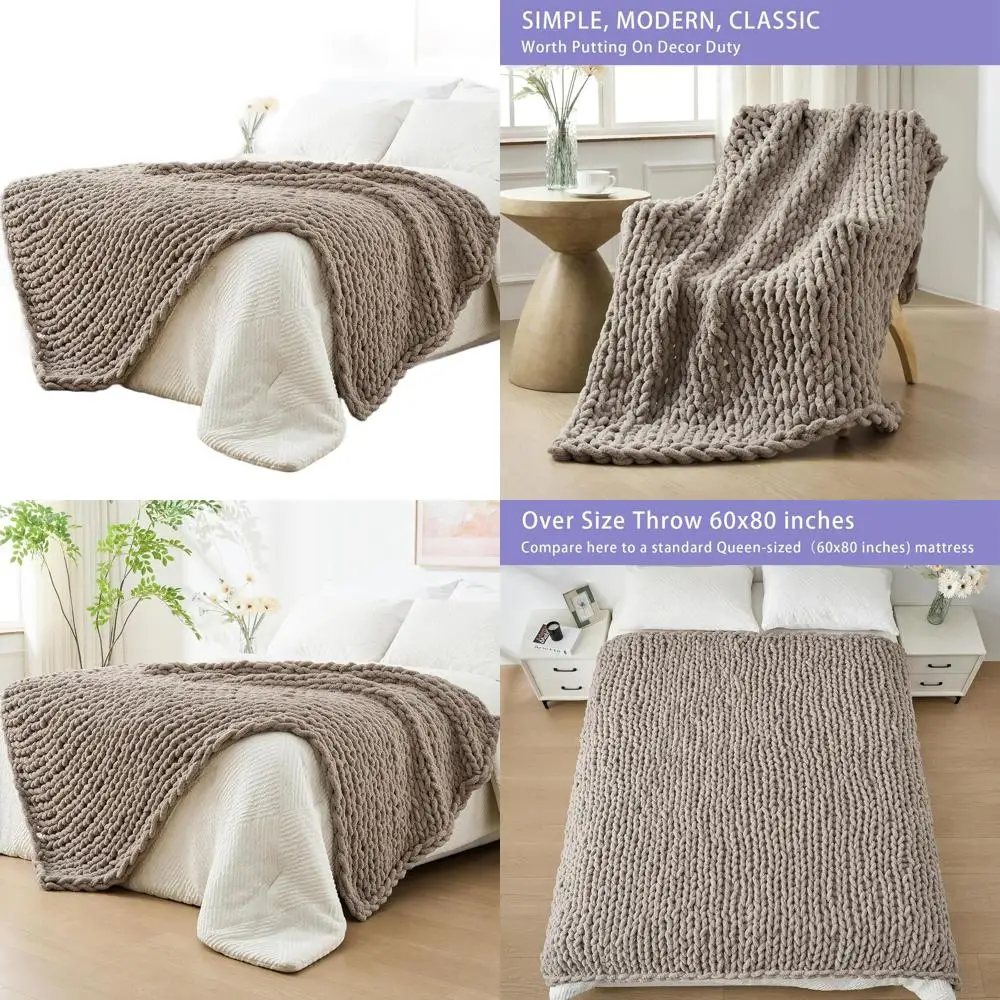 Вязаное одеяло из массива синели ручной работы 60x80, мягкое и уютное для дивана, серо-коричневое
Вязаное одеяло из массива синели ручной работы 60x80, мягкое и уютное для дивана, серо-коричневое