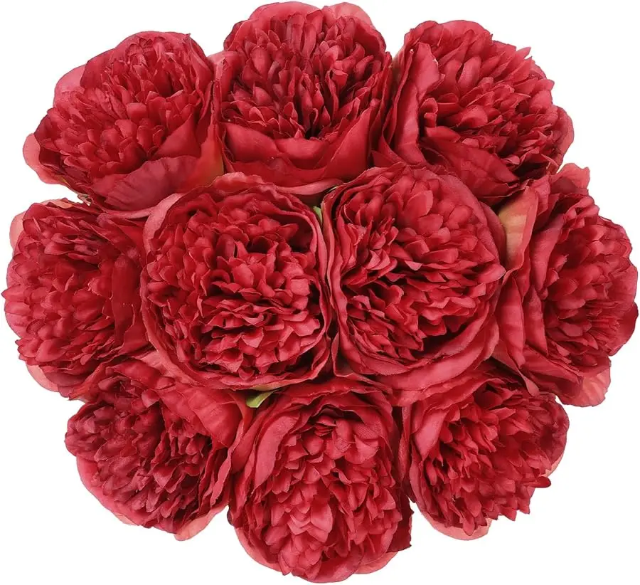 20 Heads Artificial Peony Silk Flower Leaf for Christmas Holiday New Year Home Office Wedding Party Festival Bar Decor (Red)
20 Heads Artificial Peony Silk Flower Leaf for Christmas Holiday New Year Home Office Wedding Party Festival Bar Decor (Red)