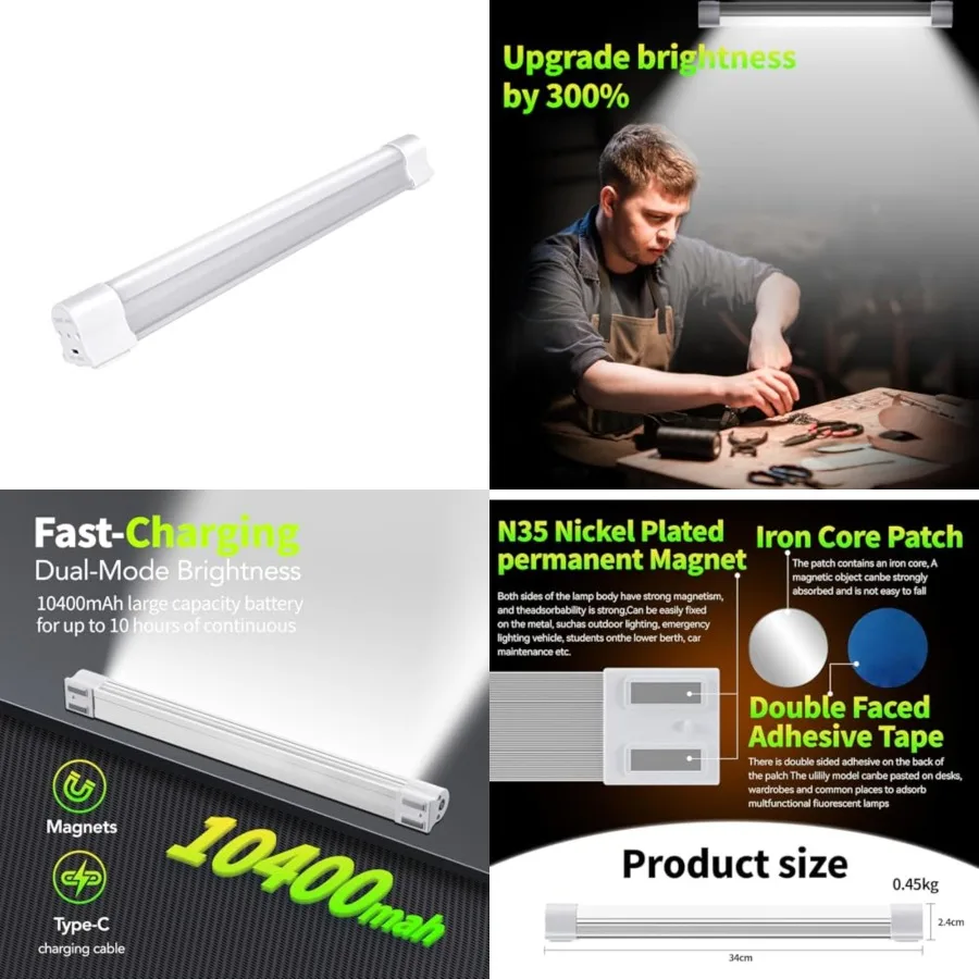 LED Tube Magnetic Light Work Lights 6000Lumens 0400mAh 5 Lighting Options Camping Lantern USB Rechargeable Portable Battery Pow
LED Tube Magnetic Light Work Lights 6000Lumens 0400mAh 5 Lighting Options Camping Lantern USB Rechargeable Portable Battery Pow