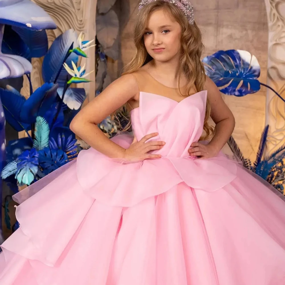 Pink Flower Girl Dresses For Wedding Tiered Floor Length Gorgeous Child Evening Party Formal Events Bridesmaid Gown Customized
Pink Flower Girl Dresses For Wedding Tiered Floor Length Gorgeous Child Evening Party Formal Events Bridesmaid Gown Customized