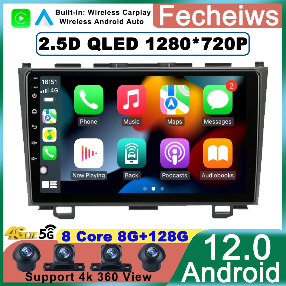 9-дюймовый Android 12 автомобильный радиоприемник для Honda CR-V 3 RE CRV 2007 - 2011 мультимедийный видеоплеер навигация GPS Carplay головное устройство QLED
9-дюймовый Android 12 автомобильный радиоприемник для Honda CR-V 3 RE CRV 2007 - 2011 мультимедийный видеоплеер навигация GPS Carplay головное устройство QLED