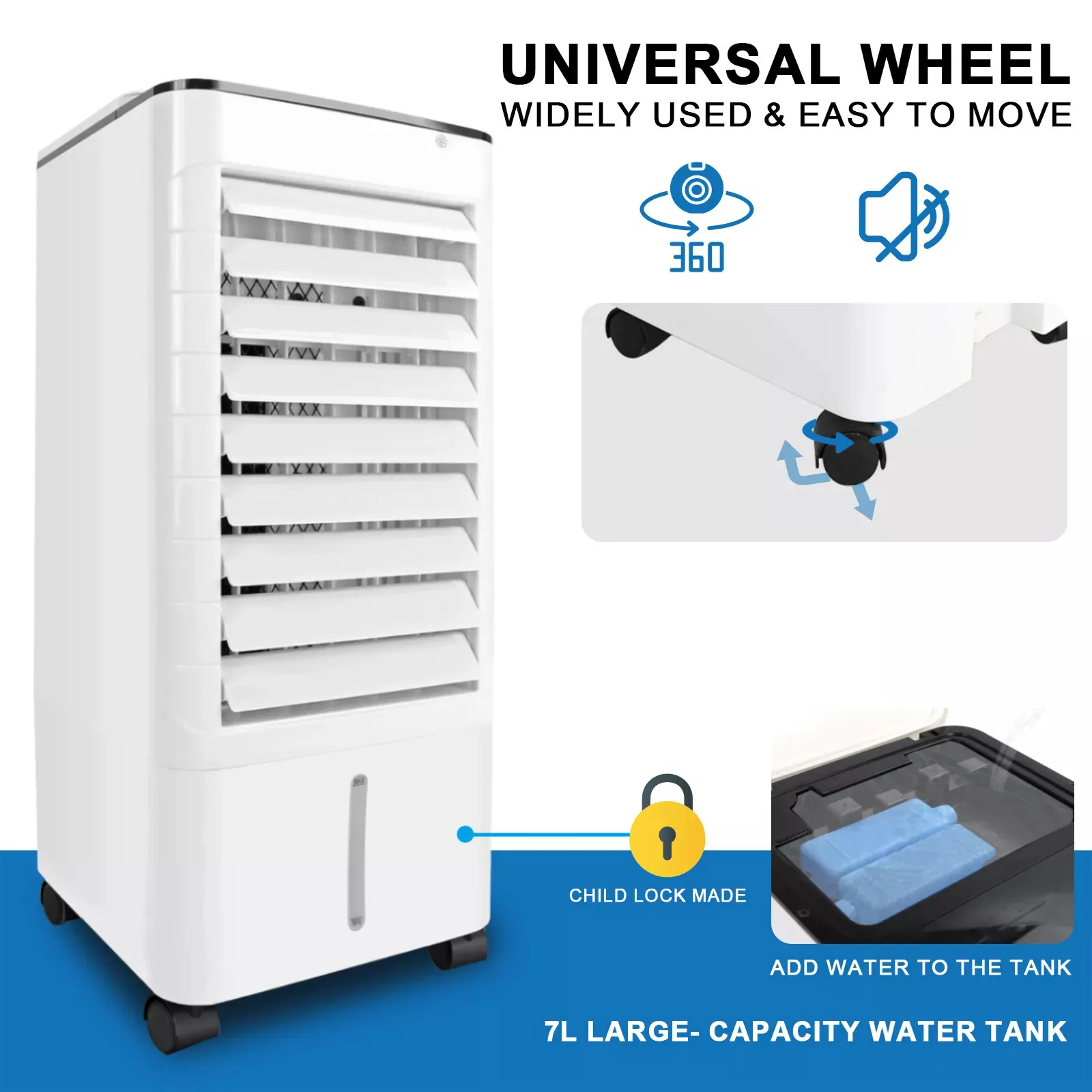 Portable Air Conditioner 3-IN-1 5.5L Evaporative Cooler w/ Remote Control Room
Portable Air Conditioner 3-IN-1 5.5L Evaporative Cooler w/ Remote Control Room