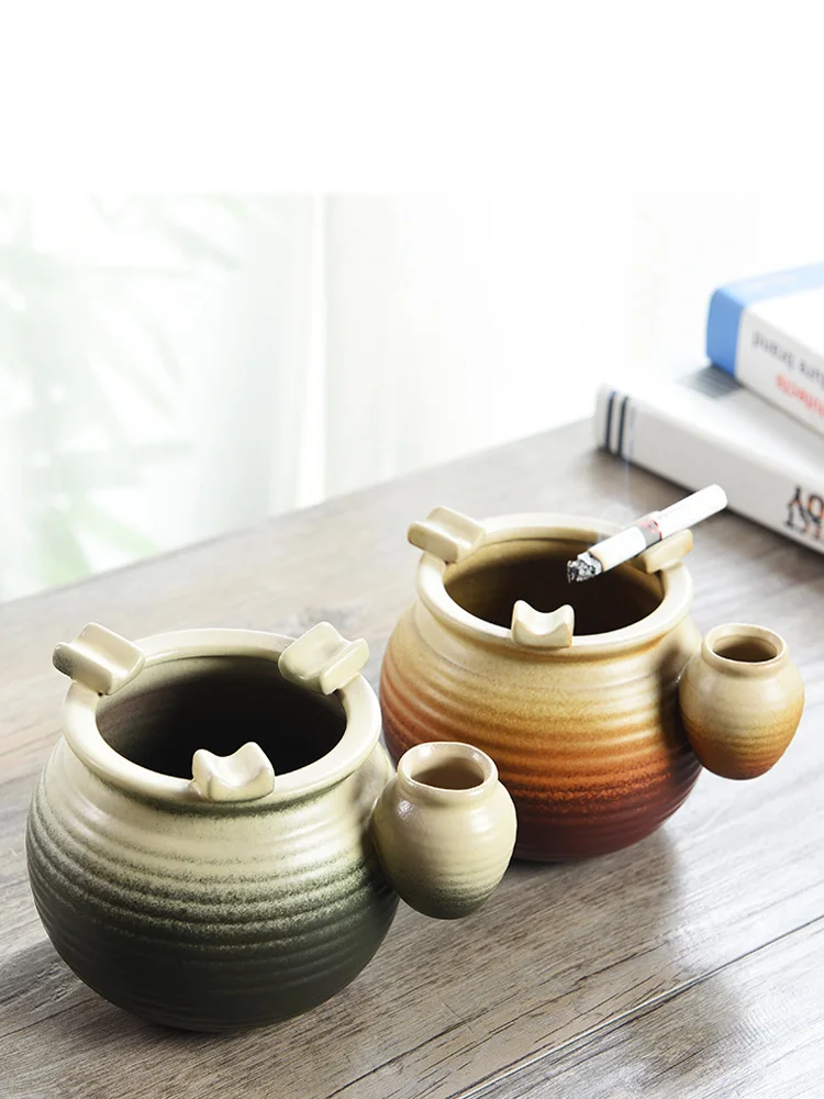 Ceramic ashtray fashion personality large with water-type retro rough pottery ashtray office living room green red black ashtray
Ceramic ashtray fashion personality large with water-type retro rough pottery ashtray office living room green red black ashtray