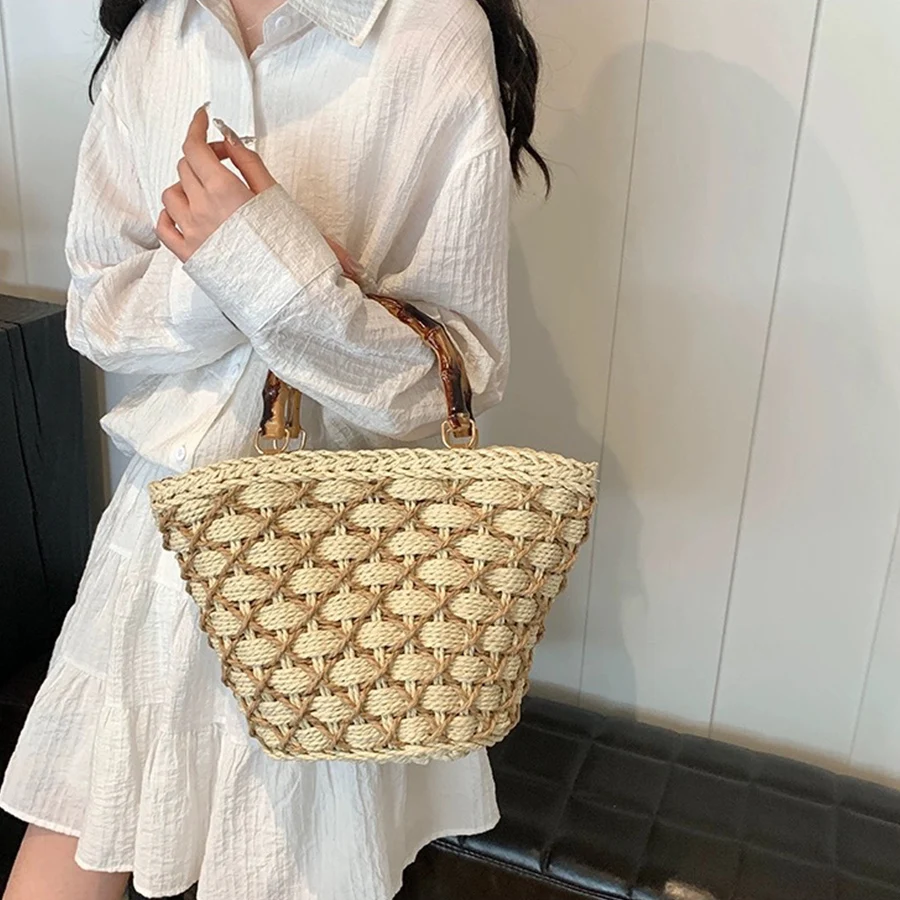 Плетеные сумки-корзины из ротанга для женщин, ручной работы, летние пляжные сумки-тоут из соломы в стиле Бали, дизайнерские сумки через плечо
Плетеные сумки-корзины из ротанга для женщин, ручной работы, летние пляжные сумки-тоут из соломы в стиле Бали, дизайнерские сумки через плечо