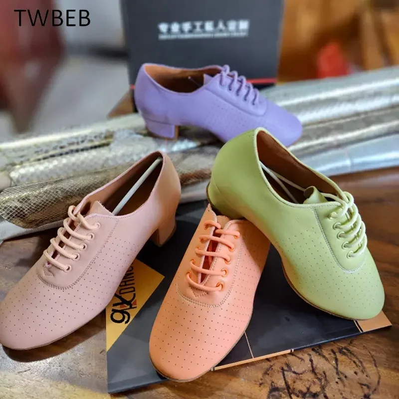 Teacher Shoe Women Latin Dance Shoes Ballroom Ladies Cowhide Modern Jazz Dance Shoes Orange and Green Salsa Dancing Shoes
Teacher Shoe Women Latin Dance Shoes Ballroom Ladies Cowhide Modern Jazz Dance Shoes Orange and Green Salsa Dancing Shoes