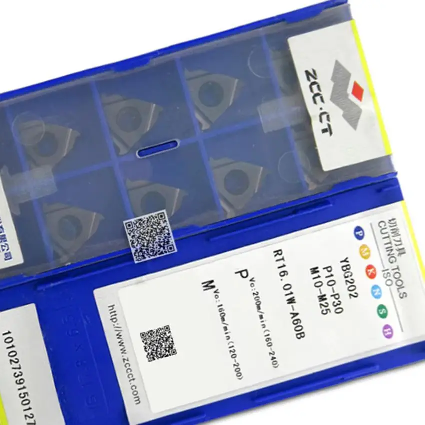 RT16.01W-A60B YBG202/RT16.01W-A55B YBG202 RT16.01W A60B A55B ZCC.CT CNC carbide Threaded inserts 10pcs/box
RT16.01W-A60B YBG202/RT16.01W-A55B YBG202 RT16.01W A60B A55B ZCC.CT CNC carbide Threaded inserts 10pcs/box