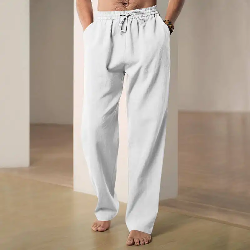 Loose Casual Pants for Men Faionable Straight Leg Leisure Trousers Polyester Cotton Blend All Season Wear Urban Sle
Loose Casual Pants for Men Faionable Straight Leg Leisure Trousers Polyester Cotton Blend All Season Wear Urban Sle